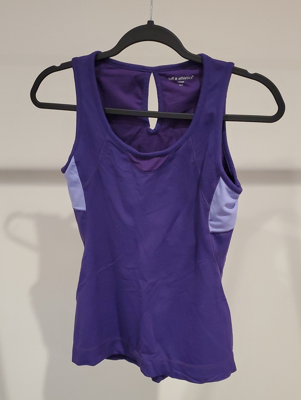 Tuff Athletics Purple Tank Top with Lavender Panels